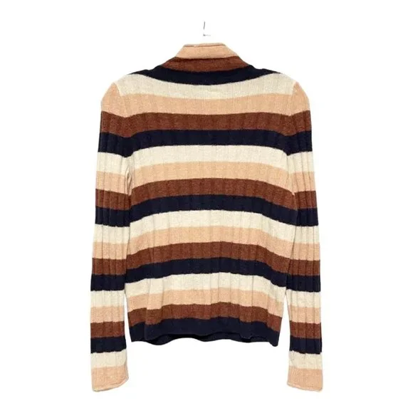 Madewell XS Evercrest Striped Mock Neck Sweater - Picture 5 of 7